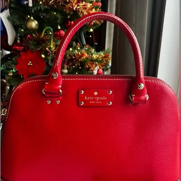 Kate Spade Red Satchel leather Bag with COA Mint condition - Picture 3 of 10